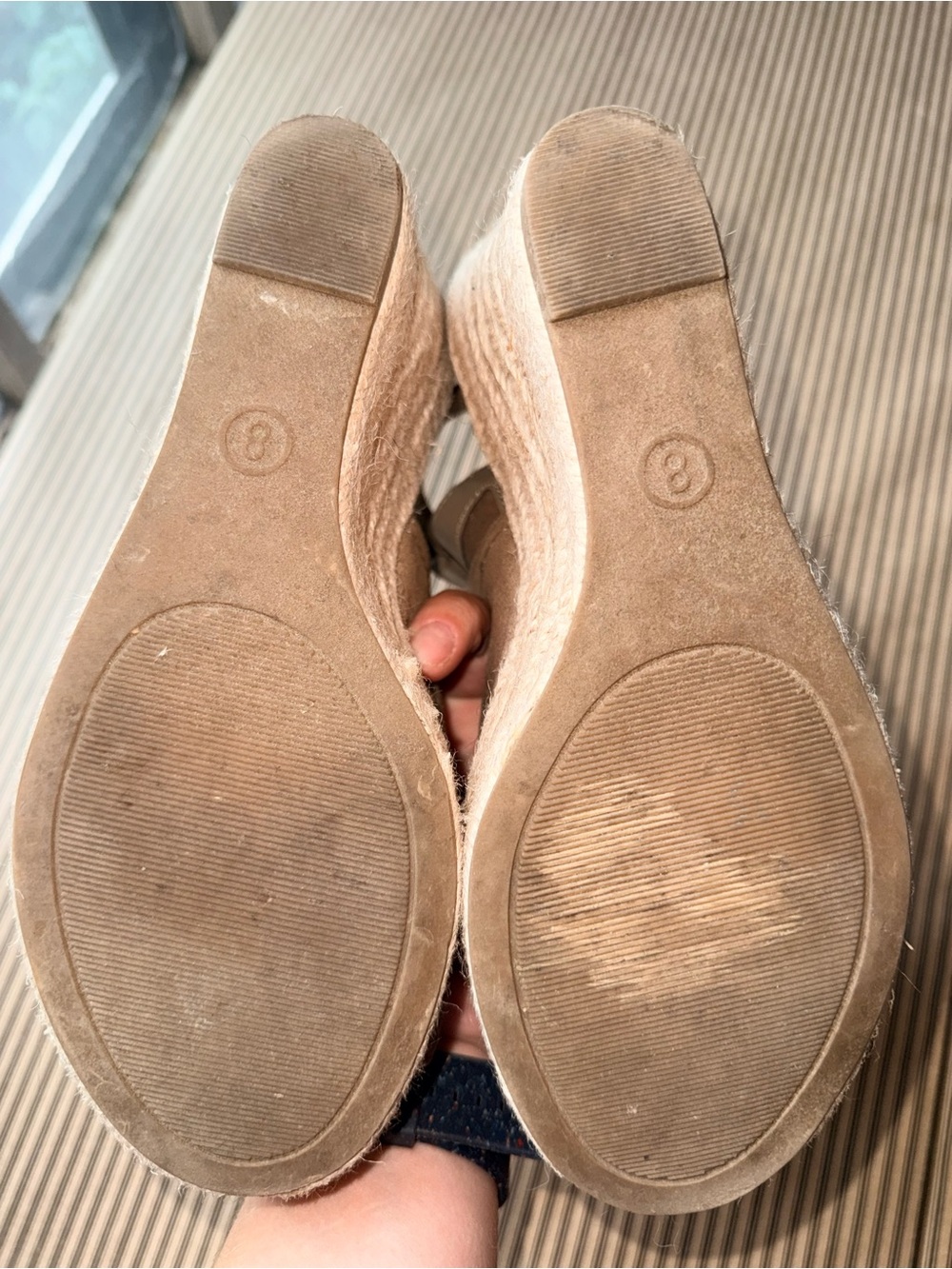 Universal Thread Tan Suede Peep-Toe Wedge Sandals - Picture 6 of 6